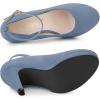 imageAllegra K Womens Round Toe Stiletto Heels Ankle Strap PumpsHaze Blue