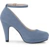 imageAllegra K Womens Round Toe Stiletto Heels Ankle Strap PumpsHaze Blue