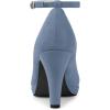 imageAllegra K Womens Round Toe Stiletto Heels Ankle Strap PumpsHaze Blue