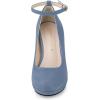 imageAllegra K Womens Round Toe Stiletto Heels Ankle Strap PumpsHaze Blue