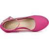 imageAllegra K Womens Round Toe Stiletto Heels Ankle Strap PumpsHot Pink