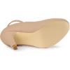 imageAllegra K Womens Round Toe Stiletto Heels Ankle Strap PumpsNude
