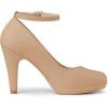 imageAllegra K Womens Round Toe Stiletto Heels Ankle Strap PumpsNude