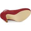 imageAllegra K Womens Round Toe Stiletto Heels Ankle Strap PumpsRed
