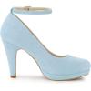 imageAllegra K Womens Round Toe Stiletto Heels Ankle Strap PumpsSky Blue