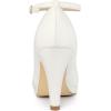 imageAllegra K Womens Round Toe Stiletto Heels Ankle Strap PumpsWhite