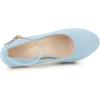 imageAllegra K Womens Round Toe Stiletto Heels Ankle Strap Sky Blue Pumps  65 M US