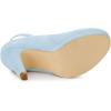 imageAllegra K Womens Round Toe Stiletto Heels Ankle Strap Sky Blue Pumps  65 M US