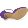 imageAllegra K Womens Rounded Toe Stiletto Heel TStrap Dress Purple Pumps 65 M US
