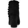 imageAllegra K Womens Ruffle Block Heel Ankle BootsBlack