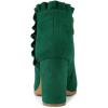 imageAllegra K Womens Ruffle Block Heel Ankle BootsDark Green
