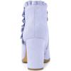 imageAllegra K Womens Ruffle Block Heel Ankle BootsPurple
