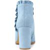 imageAllegra K Womens Ruffle Block Heel Ankle BootsSky Blue