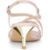 imageAllegra K Womens Slingback Strappy Kitten Heel Heels SandalsNude