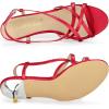 imageAllegra K Womens Slingback Strappy Kitten Heel Heels SandalsRed