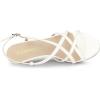 imageAllegra K Womens Slingback Strappy Kitten Heel Heels SandalsWhite