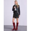 imageAllegra K Womens Slouch Pointed Toe Chunky Heel Knee High BootsBurgundy
