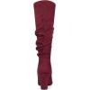 imageAllegra K Womens Slouch Pointed Toe Chunky Heel Knee High BootsBurgundy