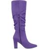 imageAllegra K Womens Slouch Pointed Toe Chunky Heel Knee High BootsDark Purple