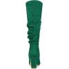 imageAllegra K Womens Slouch Pointed Toe Chunky Heel Knee High BootsGreen
