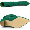 imageAllegra K Womens Slouch Pointed Toe Chunky Heel Knee High BootsGreen