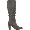imageAllegra K Womens Slouch Pointed Toe Chunky Heel Knee High BootsGrey