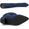 imageAllegra K Womens Slouch Pointed Toe Chunky Heel Knee High BootsNavy Blue