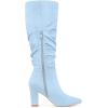 imageAllegra K Womens Slouch Pointed Toe Chunky Heel Knee High BootsSky Blue