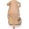 imageAllegra K Womens Slouches Cross Strap Pointed Toe Stiletto Heels PumpsNude