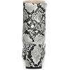 imageAllegra K Womens Snakeskin Print Boots Halloween Costumes Chunky High Heels Ankle BootsBlack White