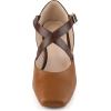 imageAllegra K Womens Square Toe Mary Jane Chunky Heels Dress ShoesBrown