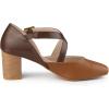 imageAllegra K Womens Square Toe Mary Jane Chunky Heels Dress ShoesBrown