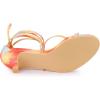 imageAllegra K Womens Strappy Tie Dye Heels Lace Up Kitten Heel SandalsOrange