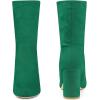 imageAllegra K Womens Stretch Round Toe Block Heel Sock Ankle BootsEmerald Green