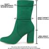 imageAllegra K Womens Stretch Round Toe Block Heel Sock Ankle BootsGreen