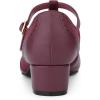 imageAllegra K Womens TStrap Mary Jane Ankle Strap Block Heels PumpsBurgundy
