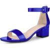 imageAllegra K Womens Block Low Heels Ankle Strap SandalsRoyal Blue