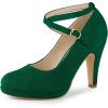 imageAllegra K Womens Platform Cross Strap Stiletto Heels Mary Jane PumpsGreen