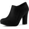 imageAllegra K Womens Platform Round Toe Chunky Heels Ankle BootiesBlack