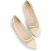imageAllegra K Womens Pointed Toe Slip On Mesh FlatsBeige