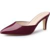 imageAllegra K Womens Pointed Toe Stiletto Heels Slide MulesBurgundy