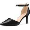 imageAllegra K Womens Pointed Toe Stiletto High Heel Pumps Ankle Strap Wedding Bridal Evening Party Dress ShoesBlack