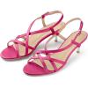 imageAllegra K Womens Slingback Strappy Kitten Heel Heels SandalsHot Pink