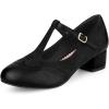 imageAllegra K Womens TStrap Mary Jane Ankle Strap Block Heels PumpsBlack
