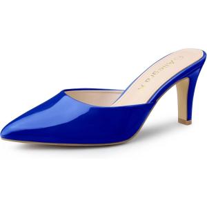 imageAllegra K Womens Pointed Toe Stiletto Heels Slide MulesDeep Blue