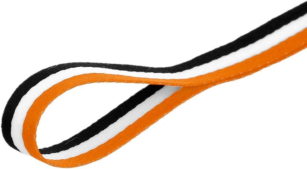 imageAllegra K Colorful Color Block Stripe Wide Shoe Strings Flat Shoelaces for Sneakers 2 PairsBlackwhiteorange