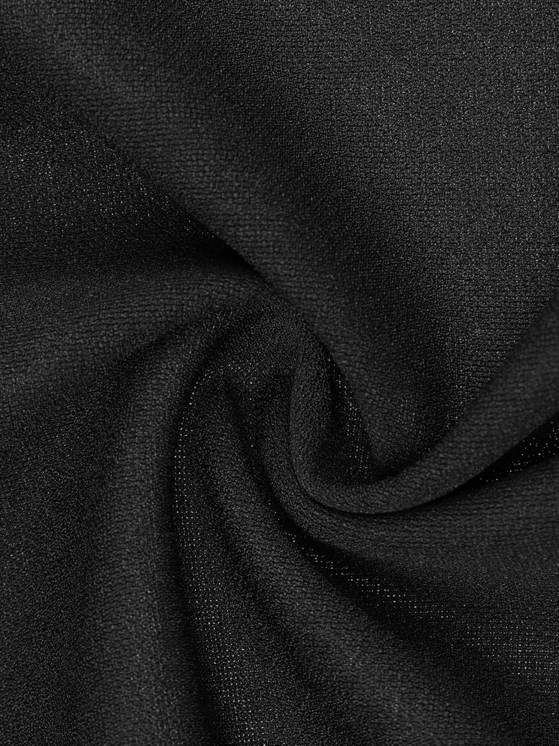 imageAllegra K Lace Shrug for Women 34 Sleeve Open Front Work Office Cropped Sheer Cardigan Formal Bolero JacketsBlack