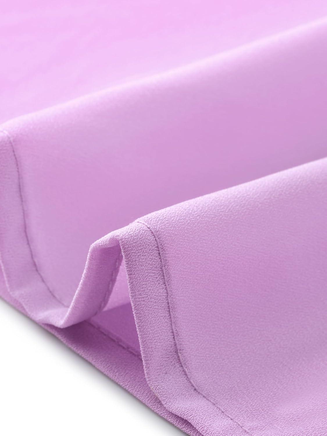 imageAllegra K Long Sleeve Work Tops for Womens Mock Neck Business Casual Blouses ShirtsPurple