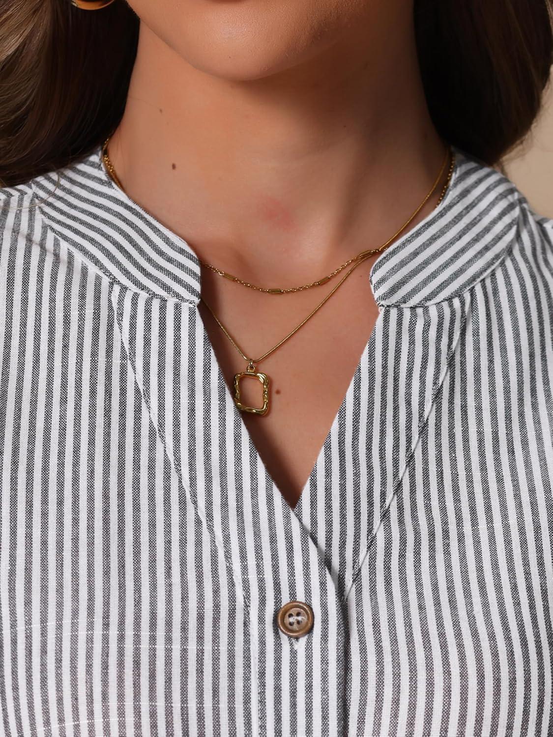 imageAllegra K Striped Shirt Dresses for Womens Sleeveless Work V Neck Ruffleed Midi DressBlack