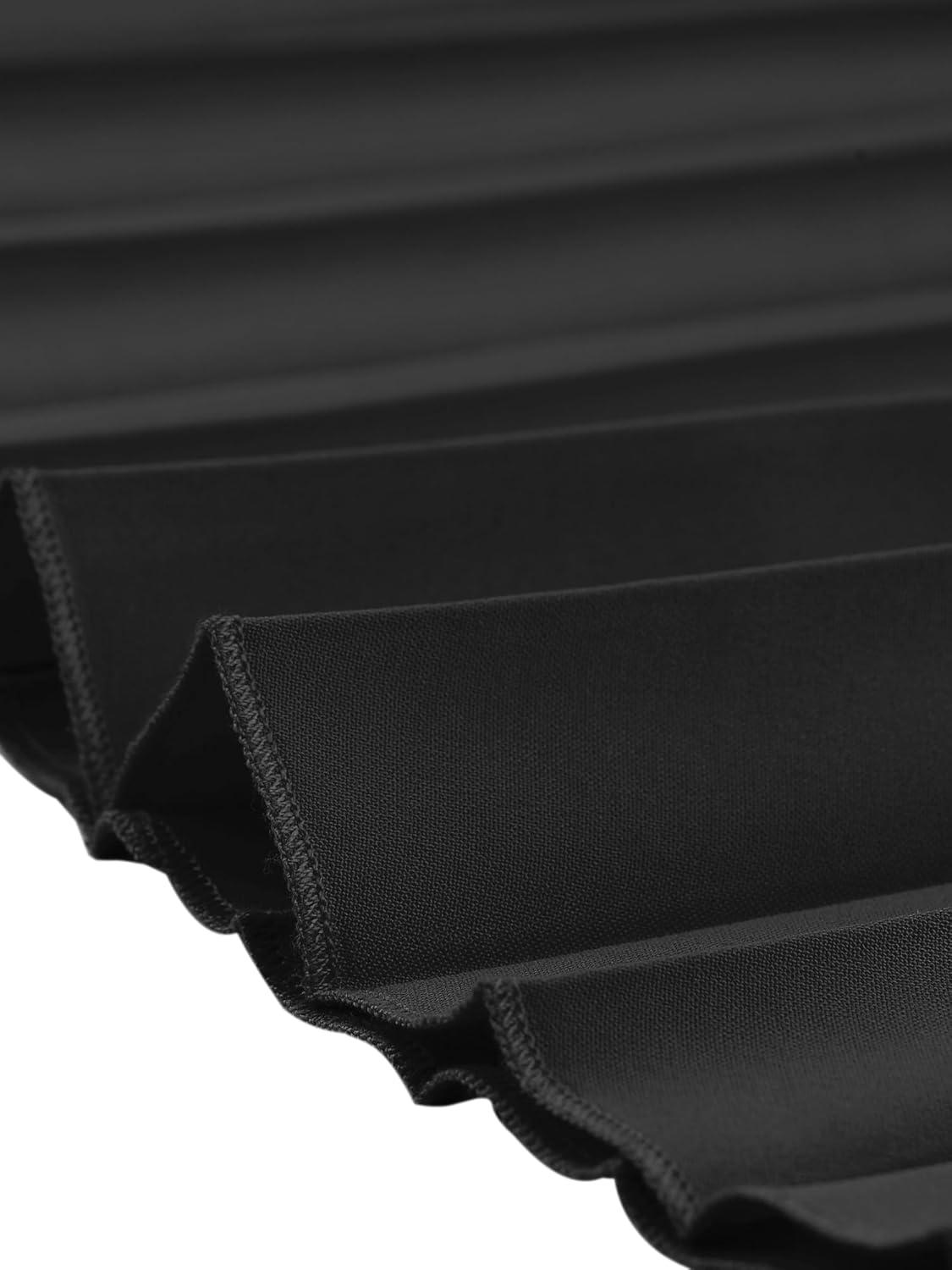 imageAllegra K Summer Dress for Womens 2024 Elegant Sleeveless V Neck ALine Pleated Flowy Midi DressBlack